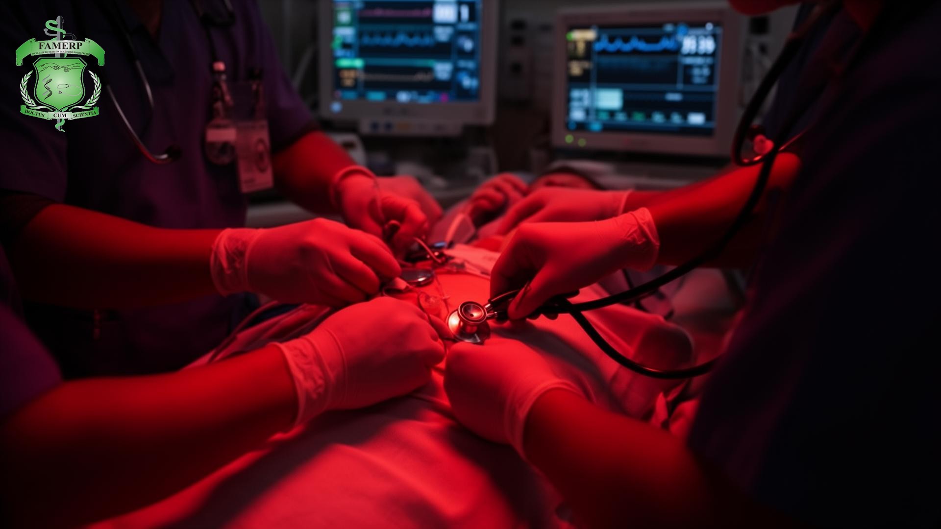Equipe médica atendendo emergência